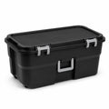 22 Gallon Black Plastic Wheeled Storage Trunk L165