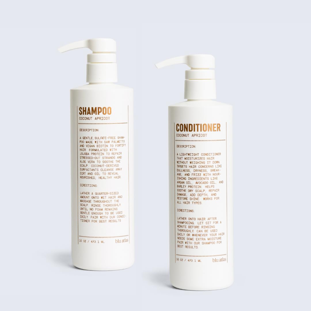 Shampoo and Conditioner Bundle Coconut Apricot 16 oz H45861