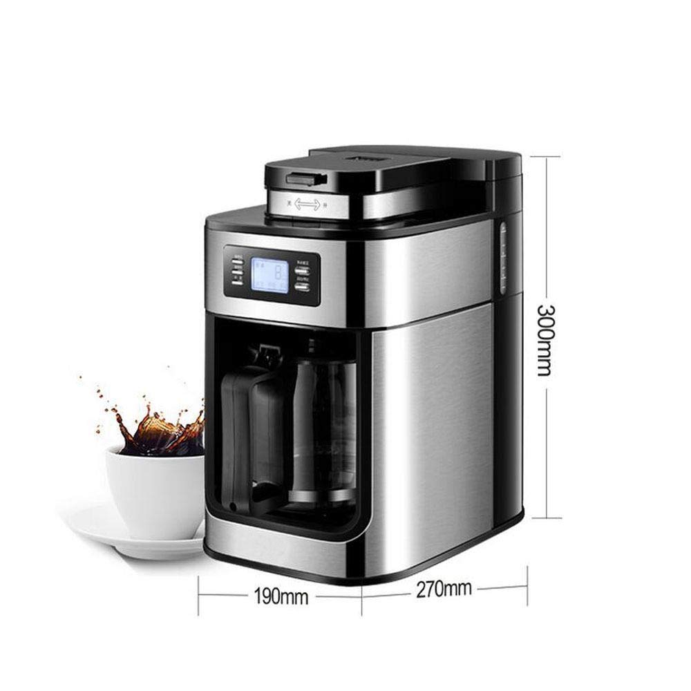 1000W Automatic Stainless Steel Coffee Machine with LCD Display and Coffee Pot T1812
