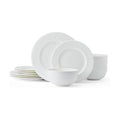 White 12 Piece Bone China Dinnerware Set G46814