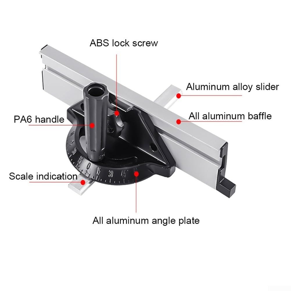 Table Saw Miter Gauge with Fence -60 To 60 Degrees L996
