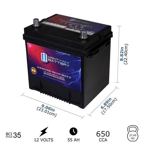 12V 55Ah AGM Replacement Battery G7746