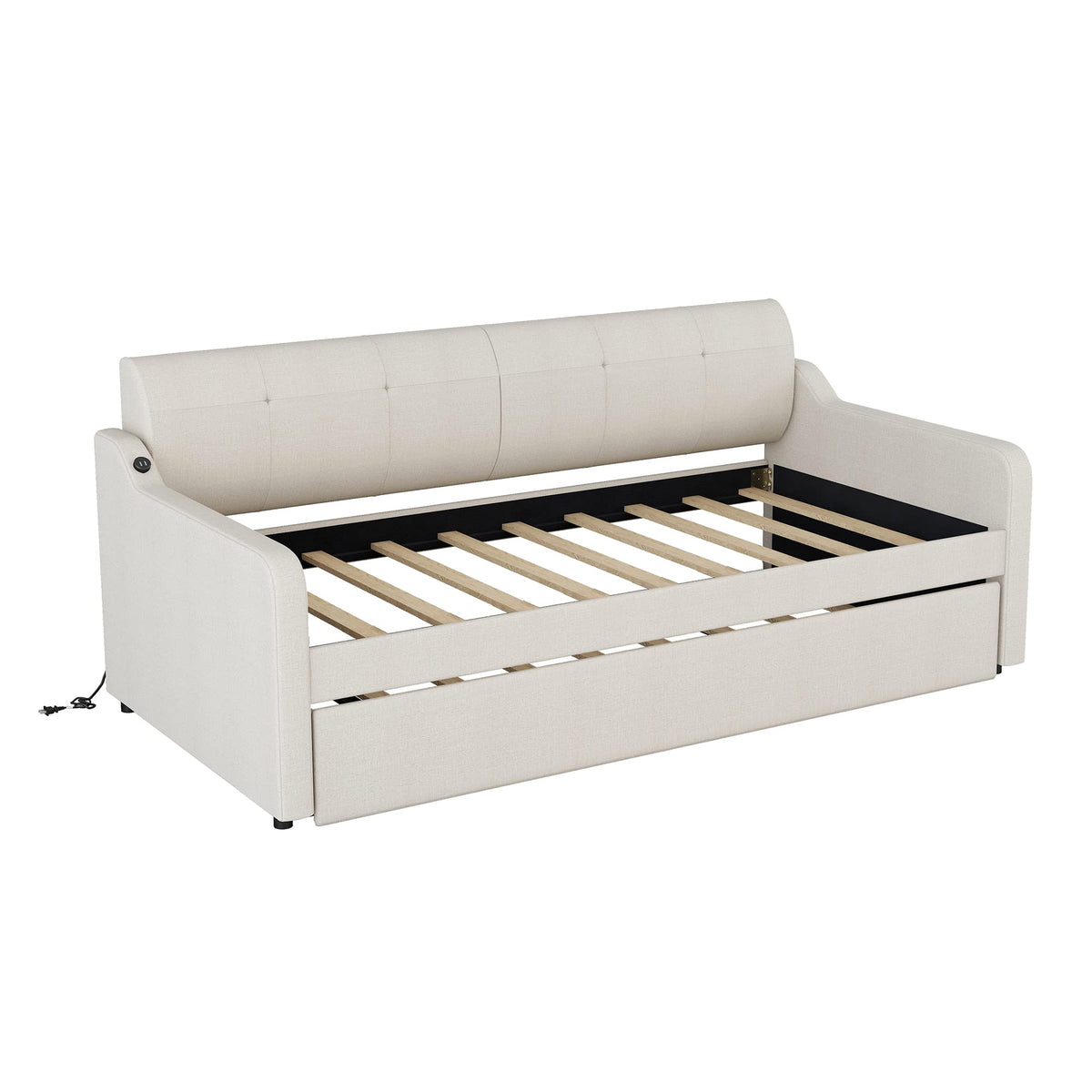 Twin Size Upholstered Daybed with Trundle Z93566