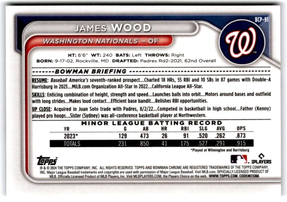 2024 Bowman Chrome Mega Box Mojo Prospects Refractor Baseball Trading Card W76737