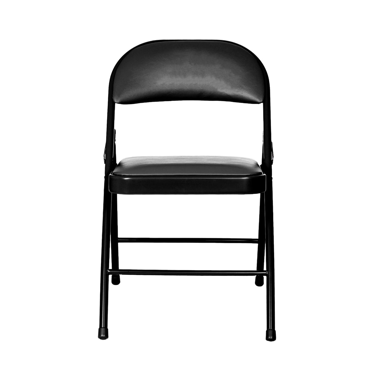 Black Vinyl Padded Steel Folding Chairs 4-Pack F2495