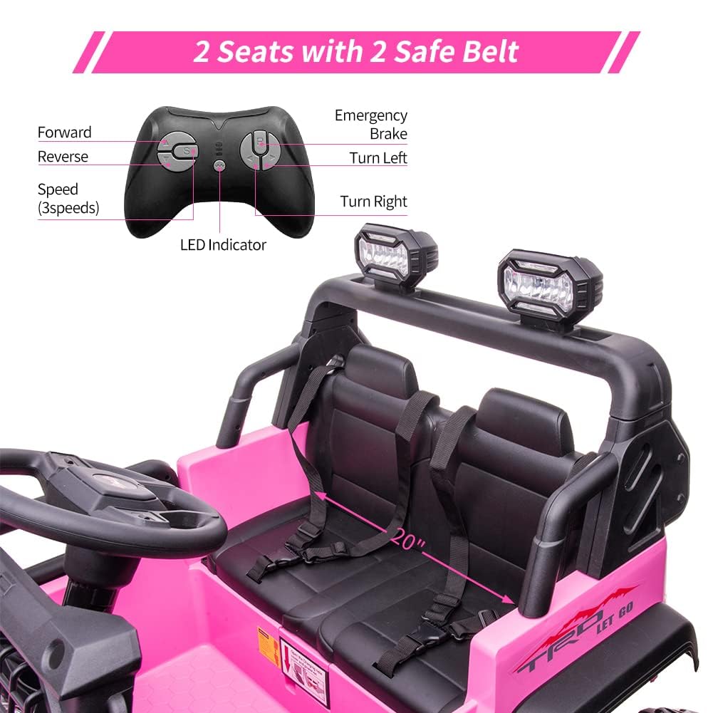 24V Kids Ride on 2 Seaters Electric Car with Remote Control W125