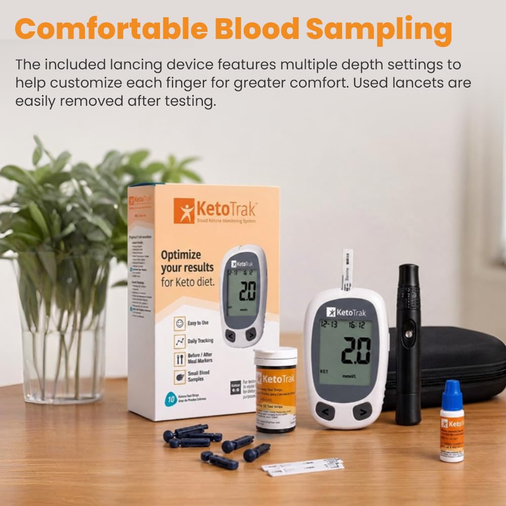 Blood Ketone Testing Kit with 10 Strips A926