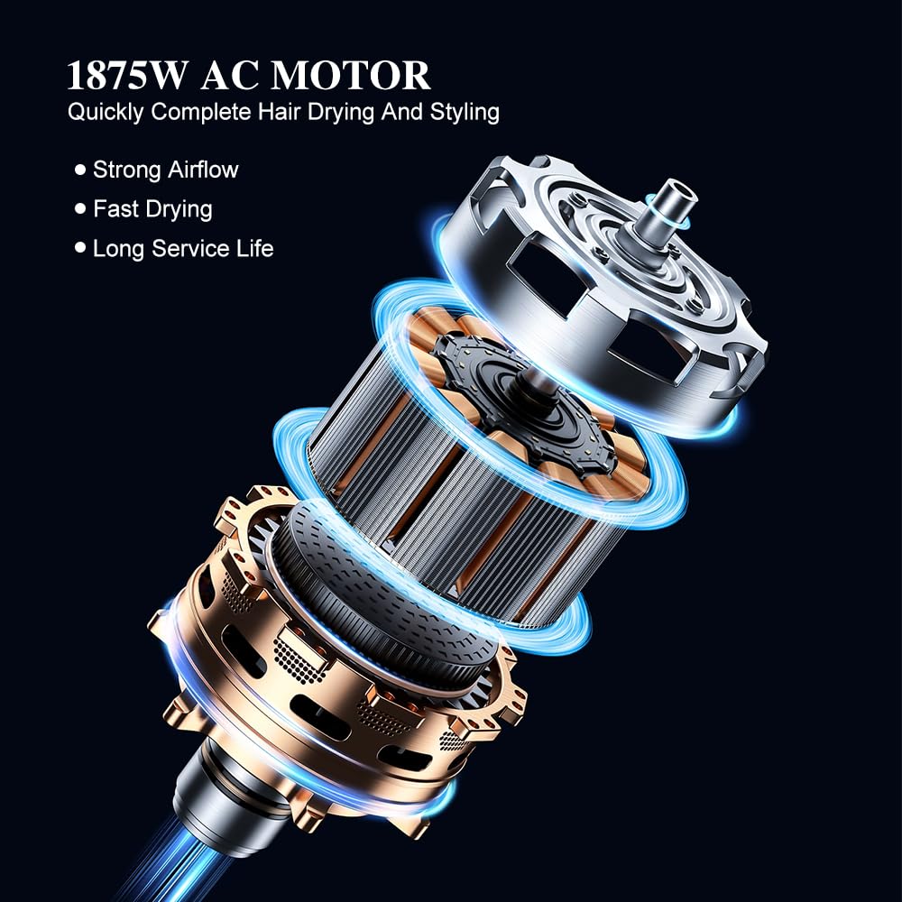 1875W Ionic Hair Dryer with Diffuser and Concentrator V9705