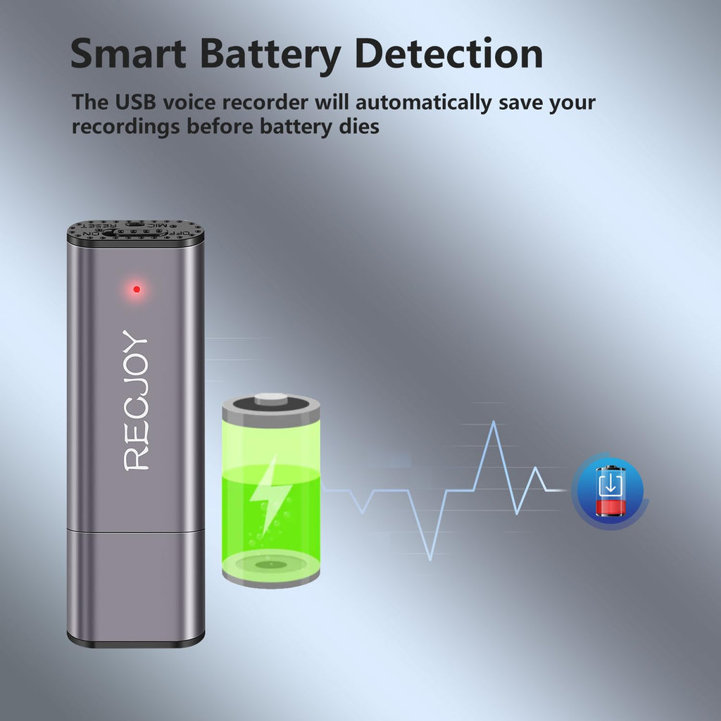64GB USB Digital Voice Recorder with 750Hrs Storage Capacity R22404