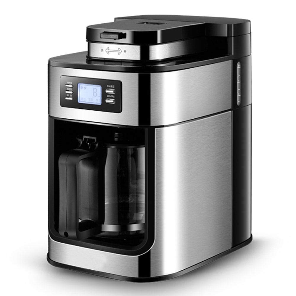 1000W Automatic Stainless Steel Coffee Machine with LCD Display and Coffee Pot T1812