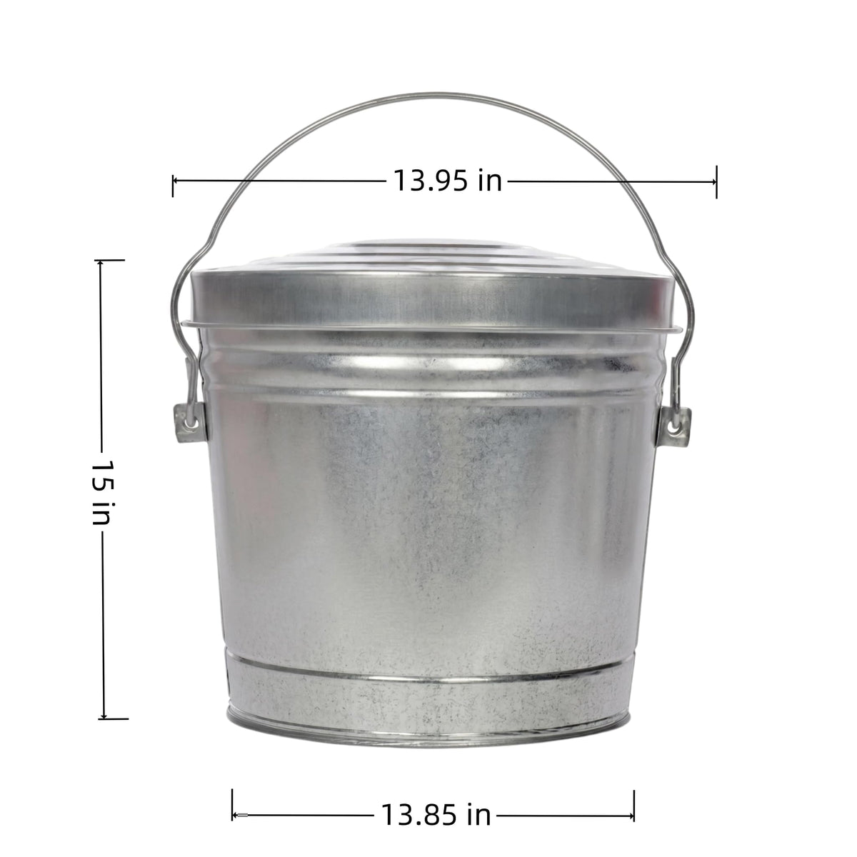 Galvanized Steel Storage Can with Locking Lid K339718