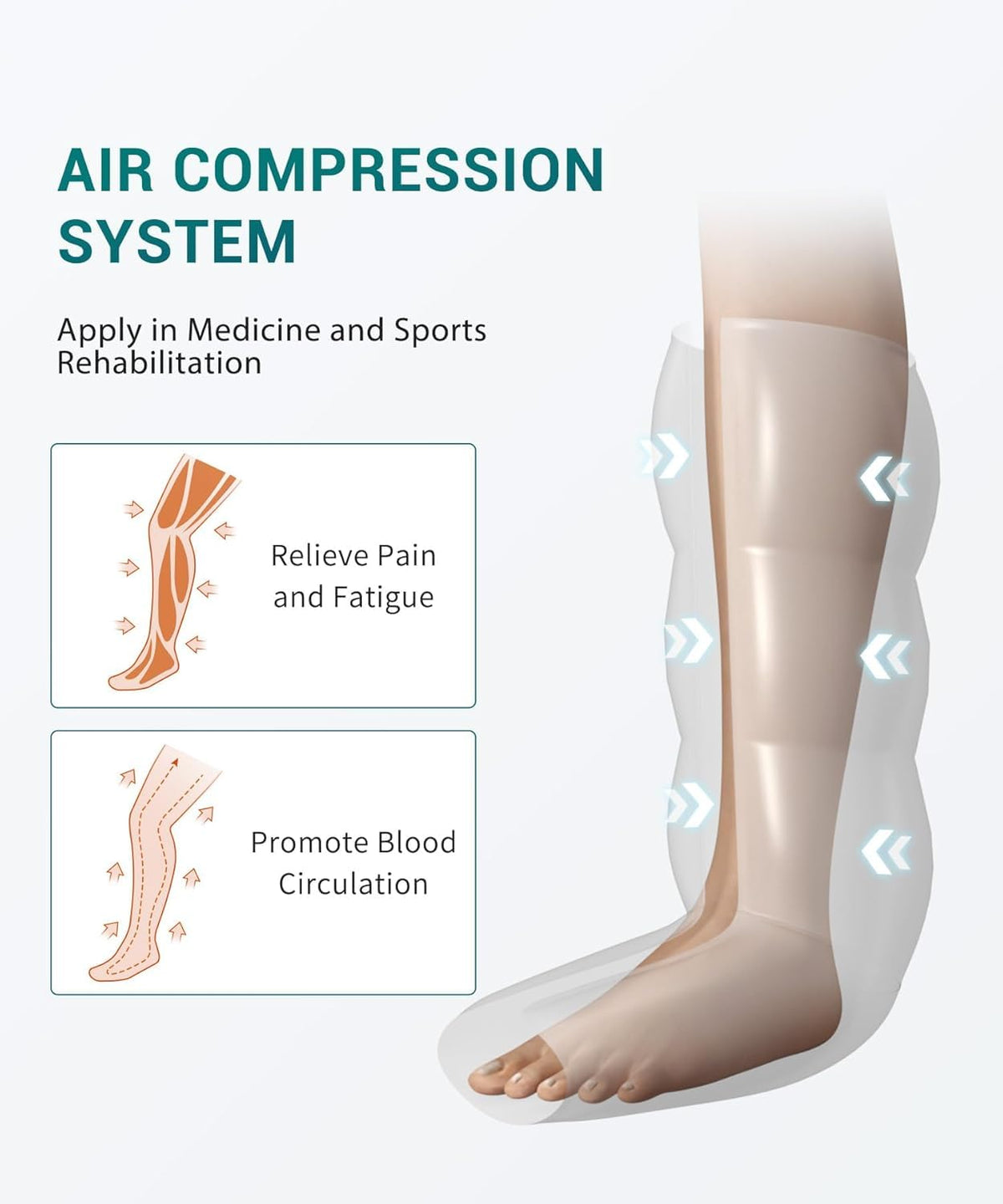 Air Compression Leg Massager with Heat G493