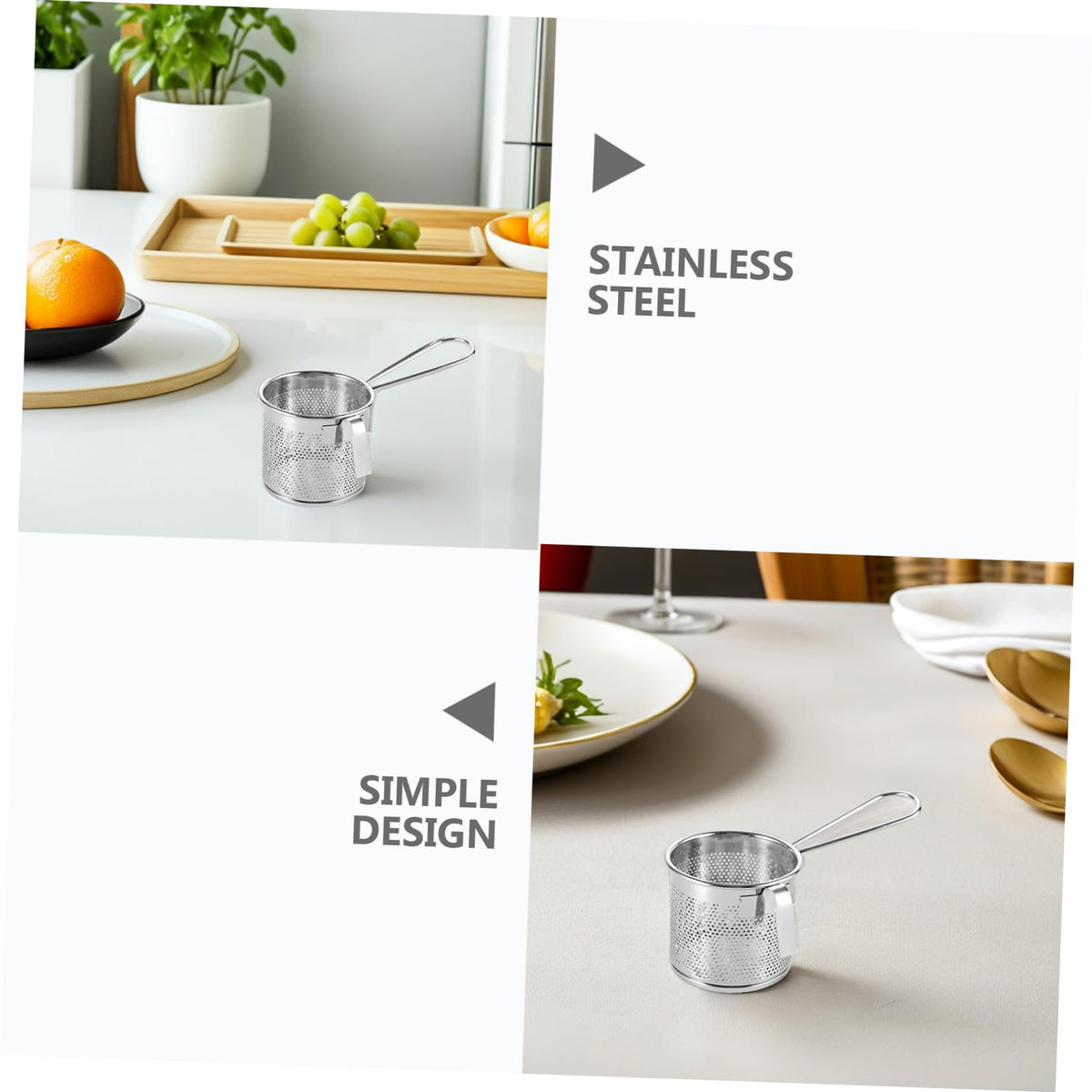 Stainless Steel Mesh Colander with Hook D15709
