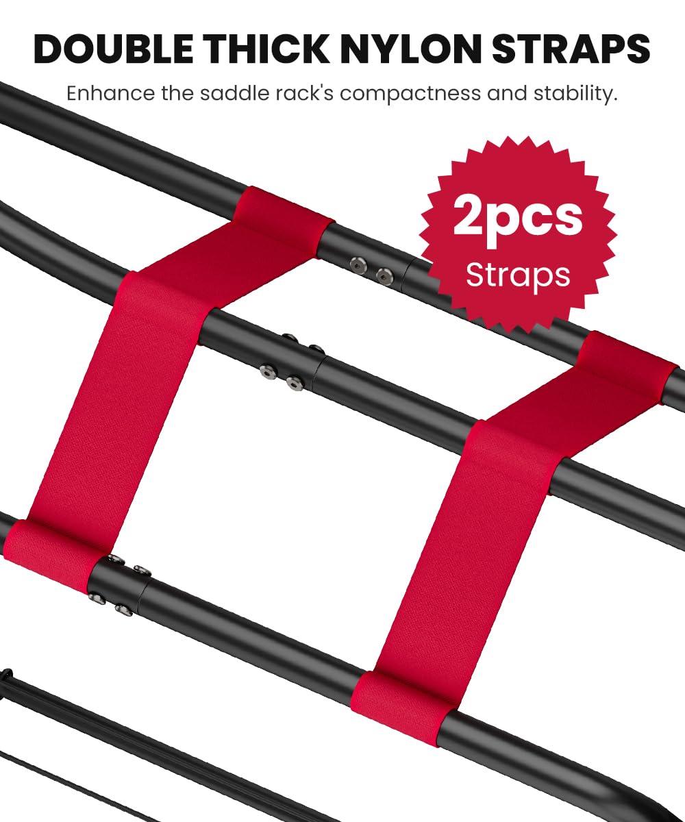Portable Folding Saddle Rack with Storage D440673