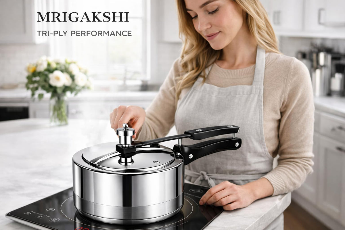 3 Litre Triply Stainless Steel Pressure Cooker E68006