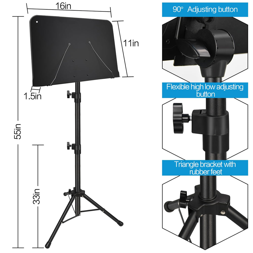 Adjustable Sheet Music Stand with Carry Bag B74279