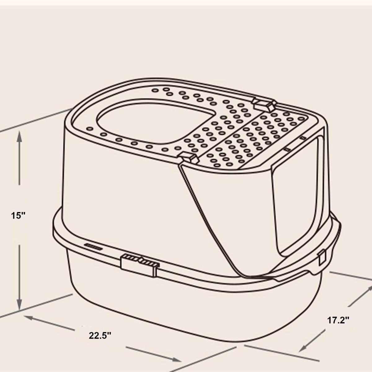 Flip-Top Jumbo Cat Litter Box with Scoop G72651