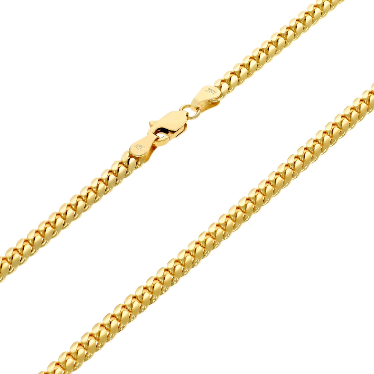 18k Yellow Gold Cuban Link Chain Necklace G181