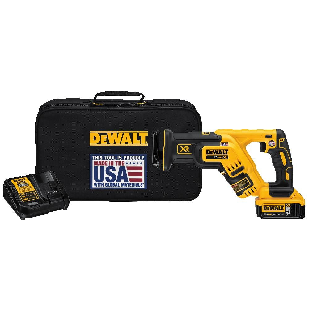 20V MAX XR Compact Reciprocating Saw and 6 Pieces Reciprocating Saw Blades Set F5765