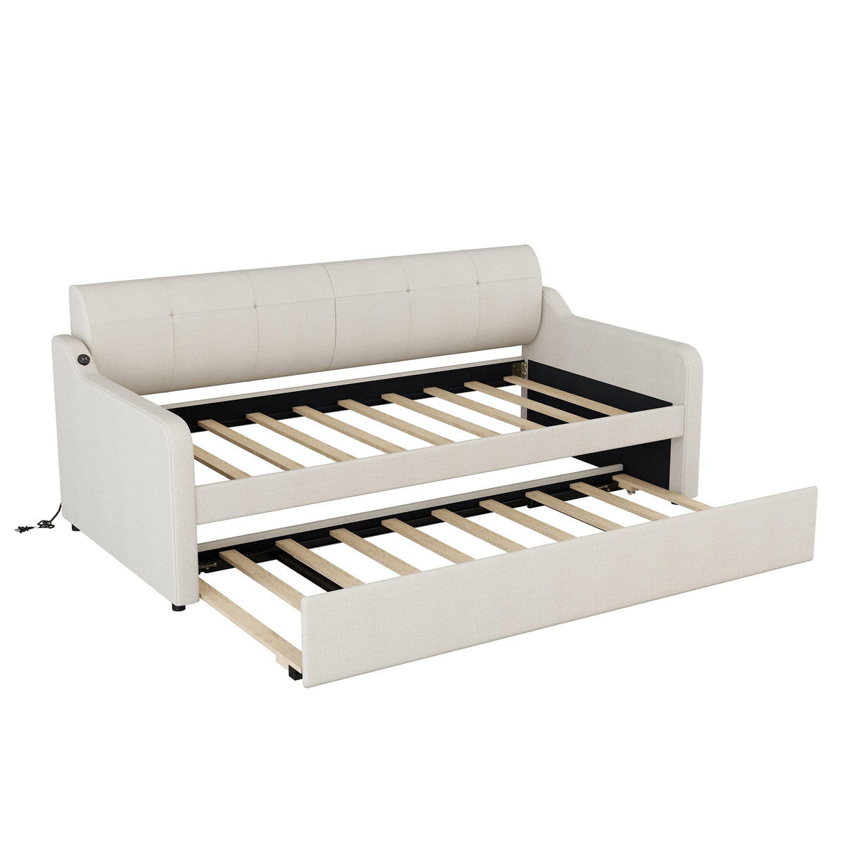 Twin Size Upholstered Daybed with Trundle Z93566