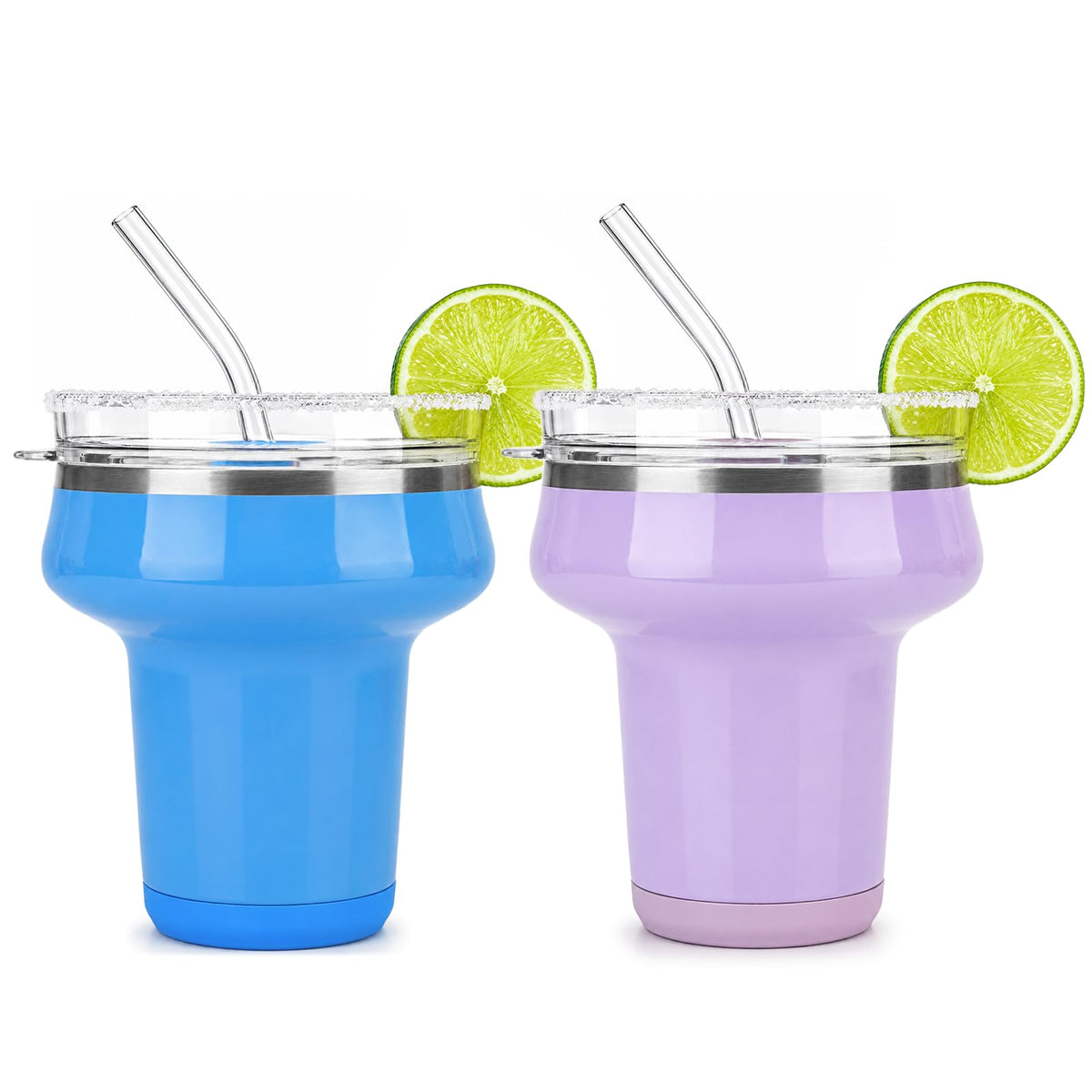 16oz Insulated Tumbler with Lid & Straws Y8820