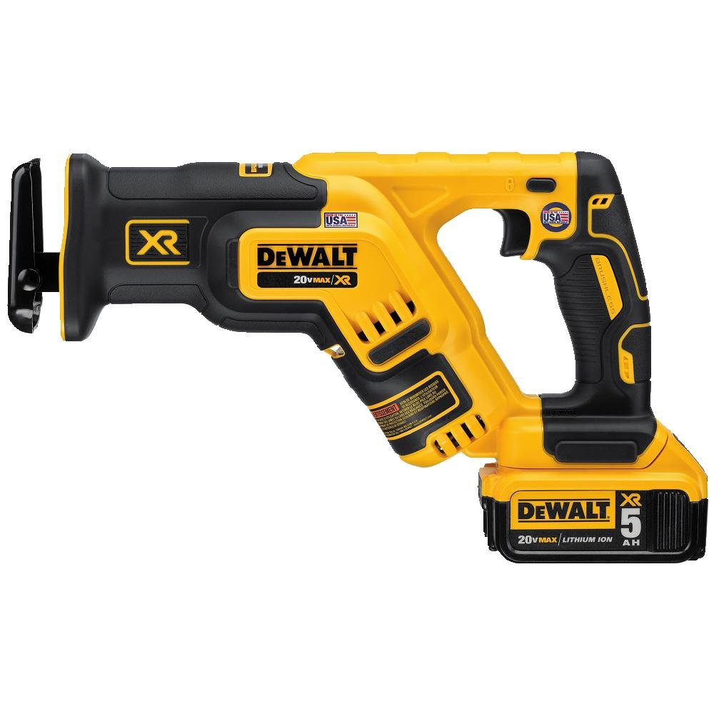 20V MAX XR Compact Reciprocating Saw and 6 Pieces Reciprocating Saw Blades Set F5765