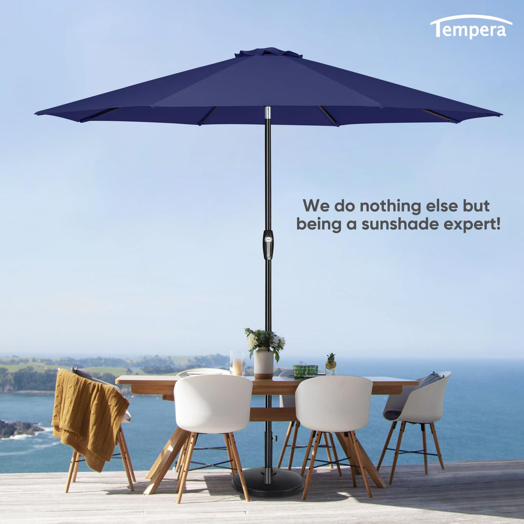 Patio Market Outdoor Table Umbrella with Auto Tilt and Crank E90541