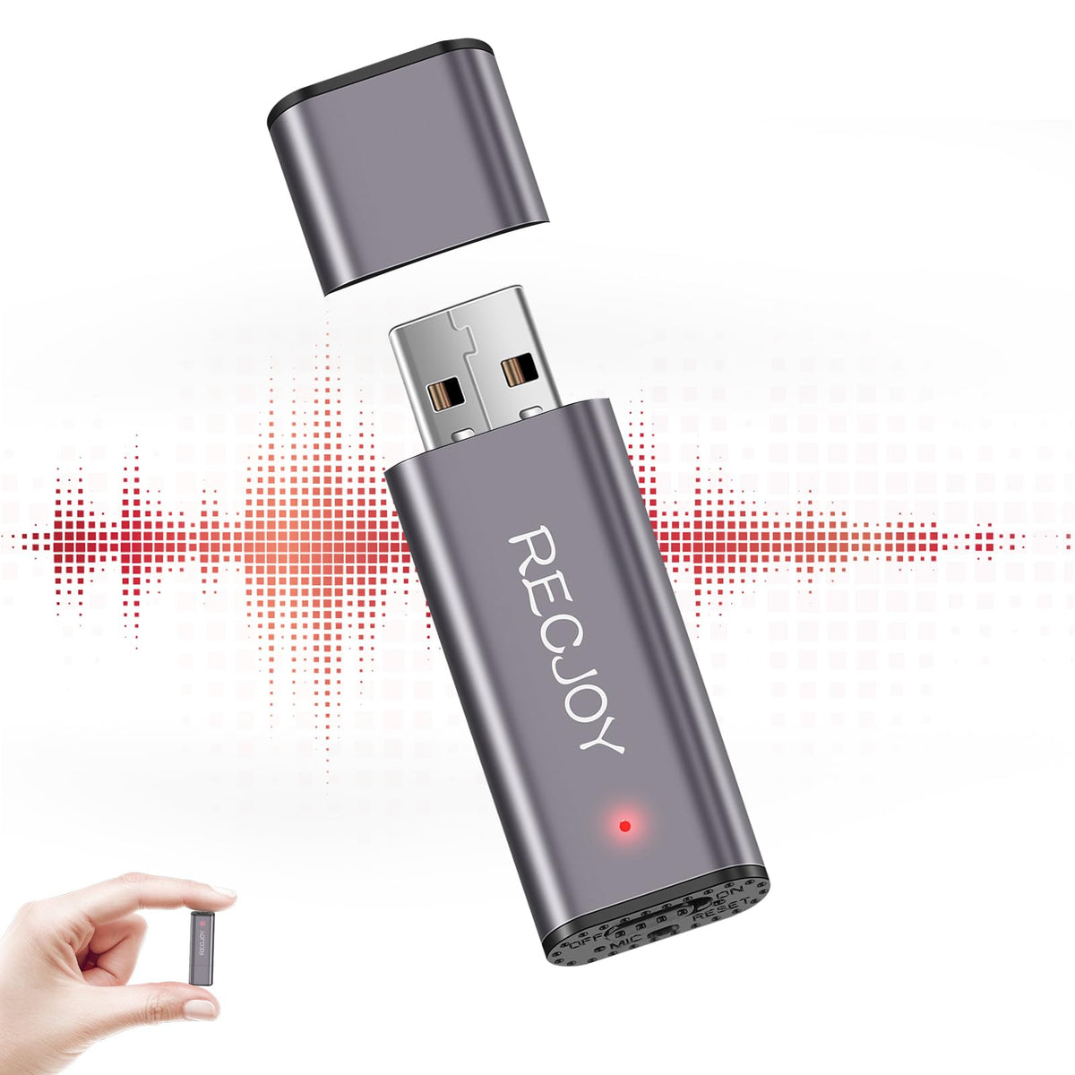 64GB USB Digital Voice Recorder with 750Hrs Storage Capacity R22404