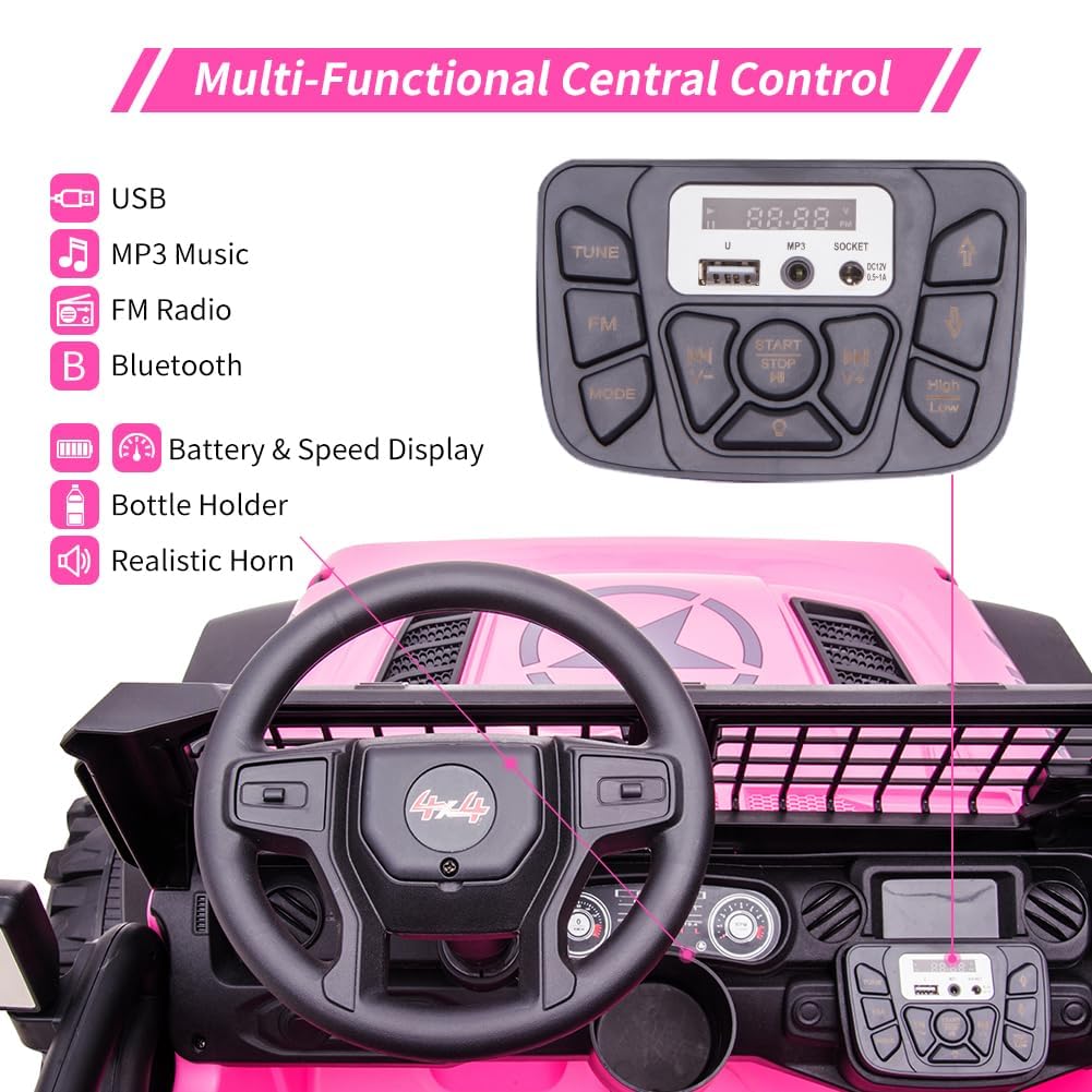 24V Kids Ride on 2 Seaters Electric Car with Remote Control W125