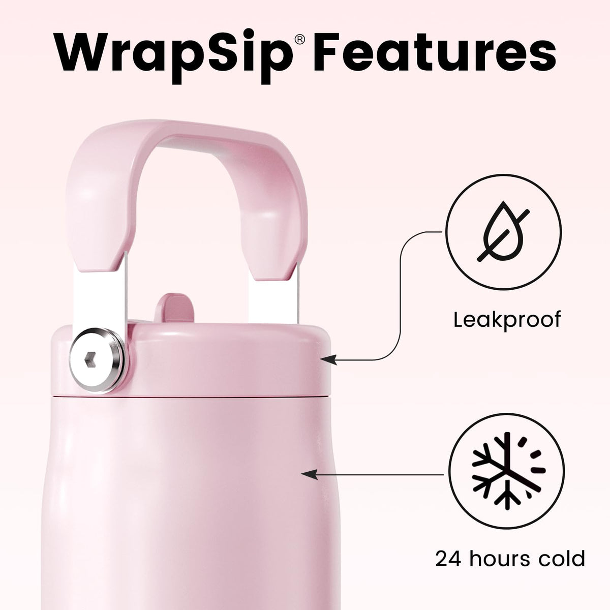 24 oz Insulated Tumbler with Flip Straw and Handle E103292