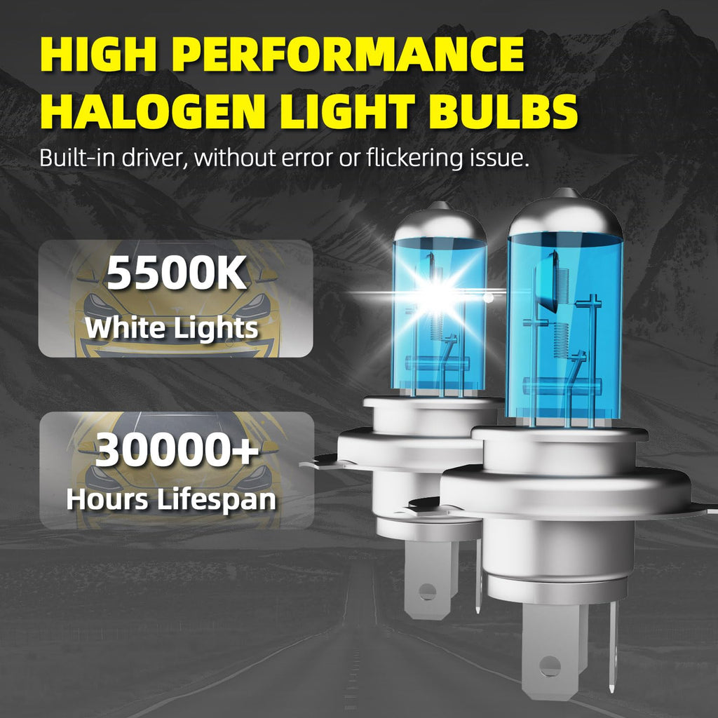 9003 High Low Beam Halogen Headlight Bulbs 2PCS A60765