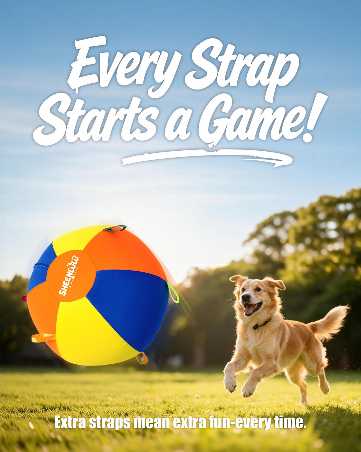22" Dog Herding Ball with Straps W977