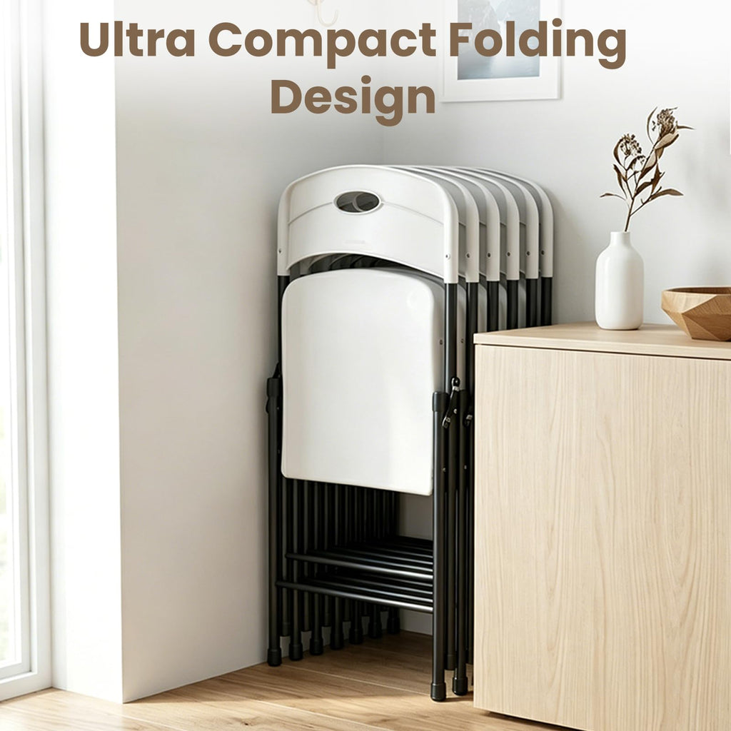 White 6 Pack Heavy Duty Folding Chairs M774