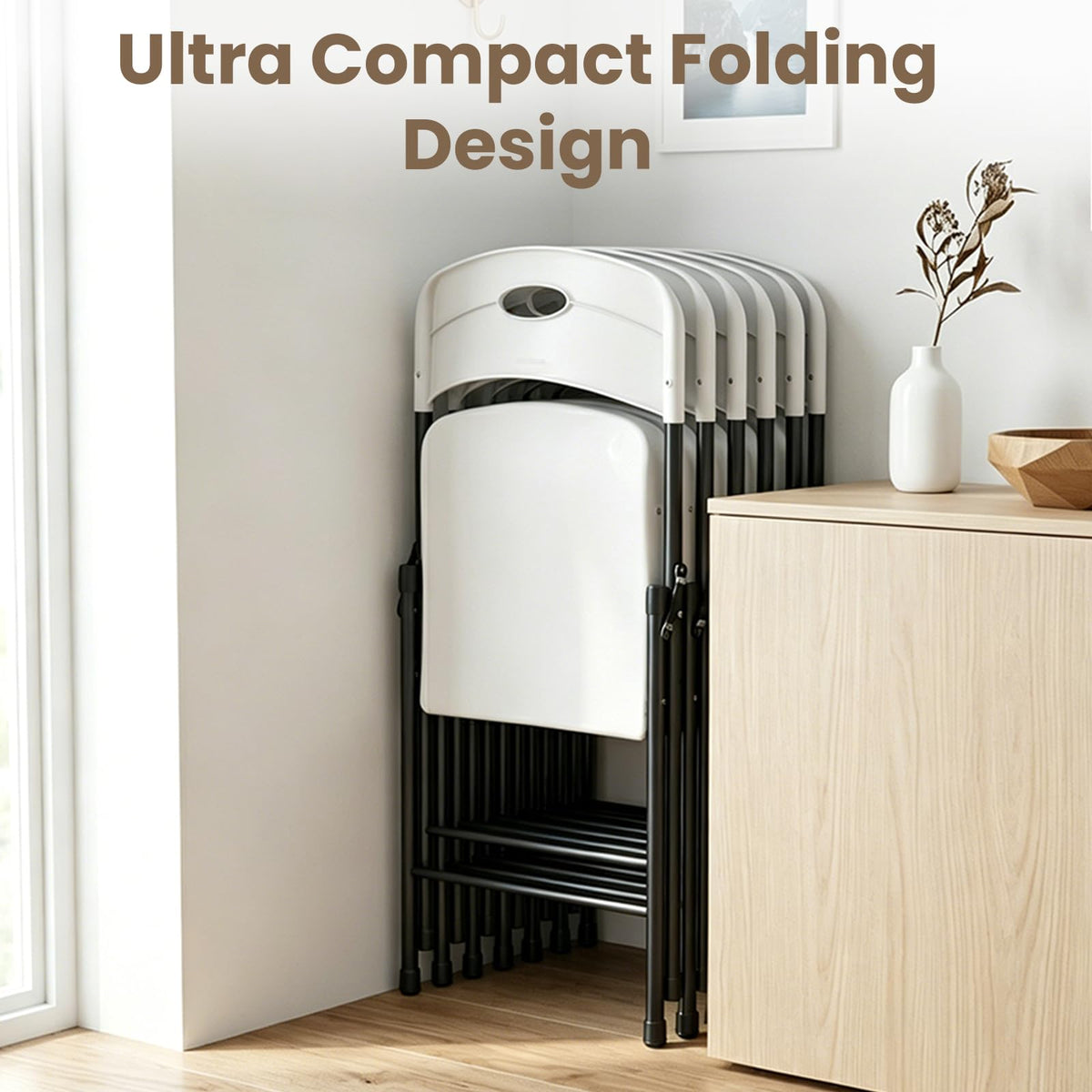 White 6 Pack Heavy Duty Folding Chairs M774