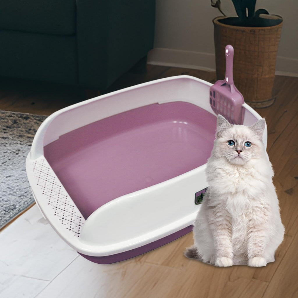 Pink Semi Enclosed Cat Litter Box P465