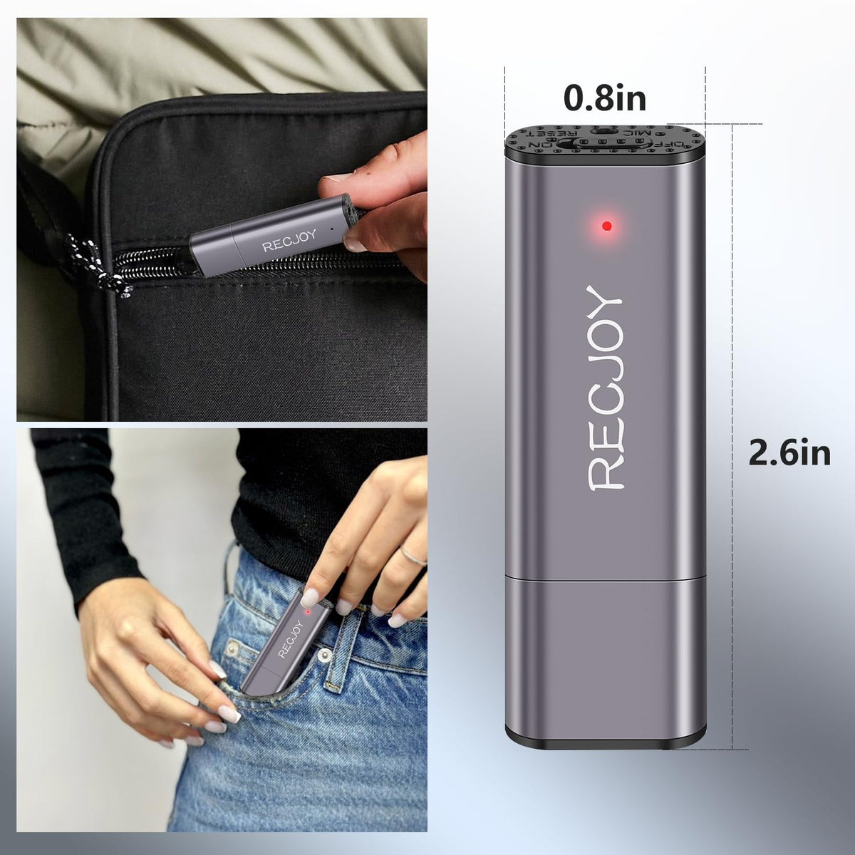 64GB USB Digital Voice Recorder with 750Hrs Storage Capacity R22404