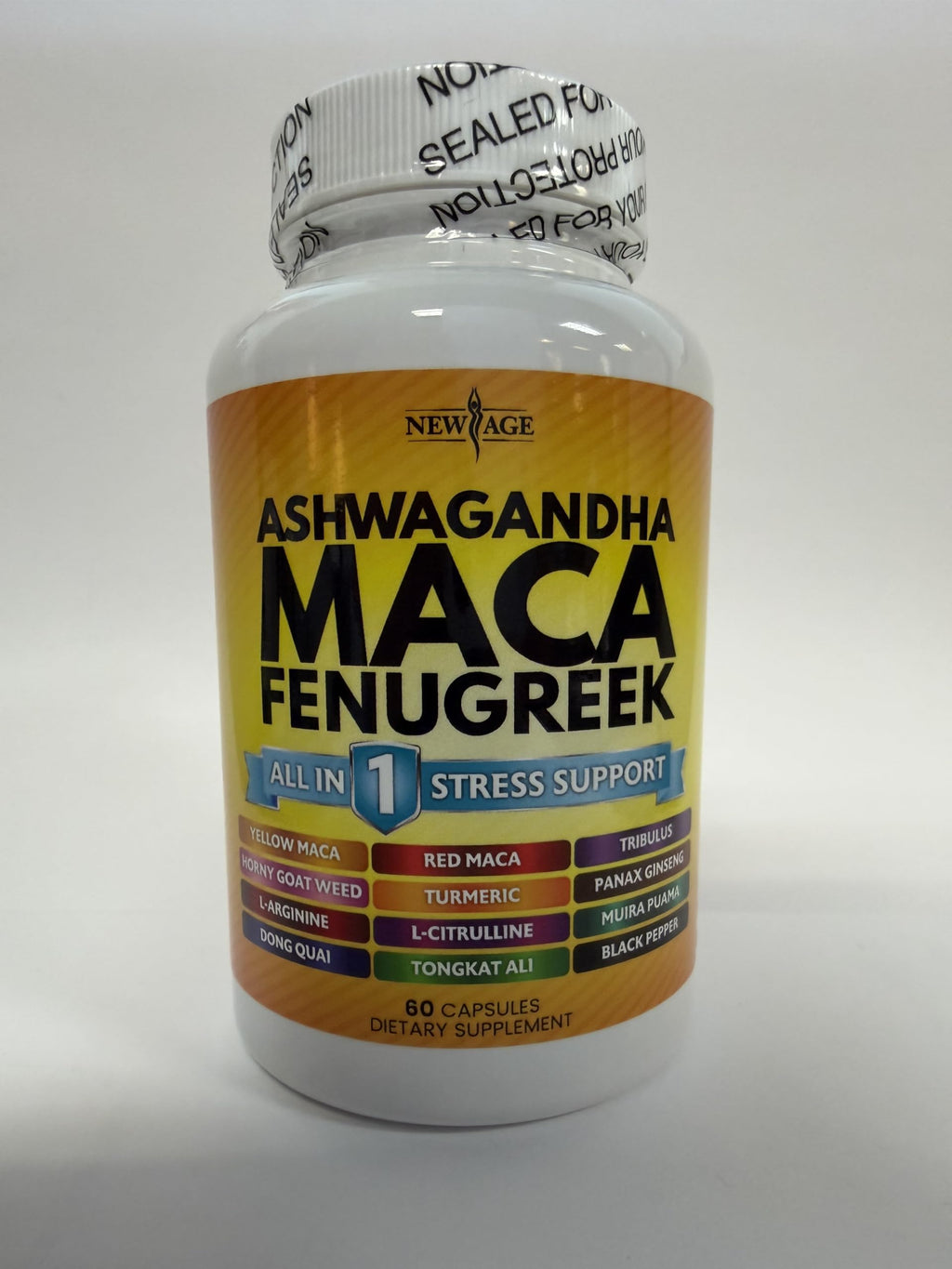 Ashwagandha Maca Root Fenugreek Tongkat Ali Ginseng 120 Count Supplement D376811