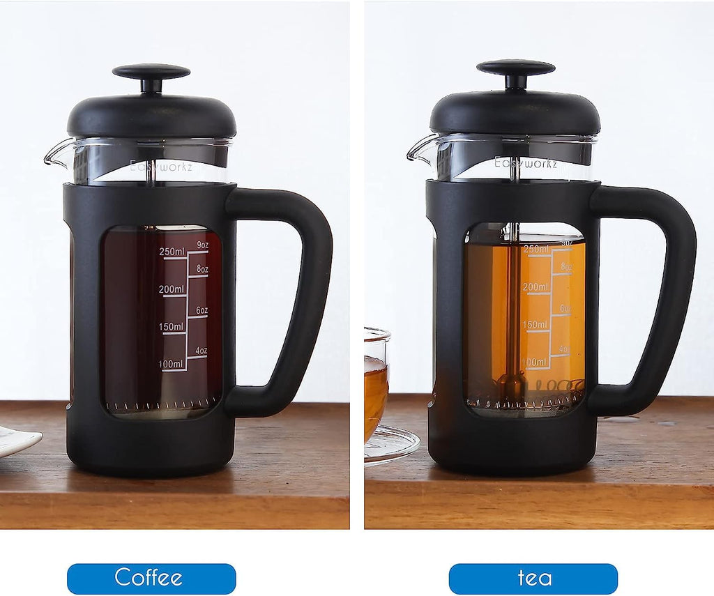 12 oz French Press with 5 oz Stainless Steel Espresso Cups D92087