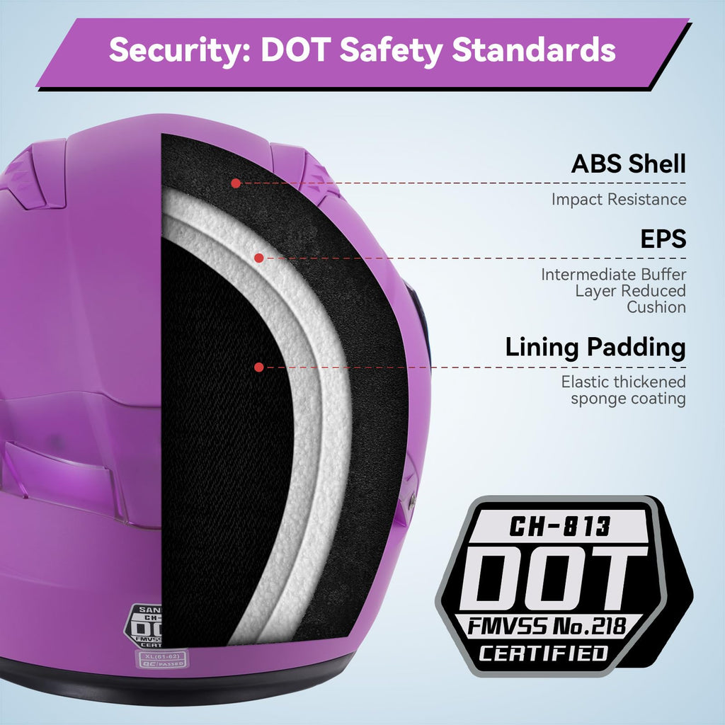 DOT Approved Full Face Motorcycle Helmets A2576