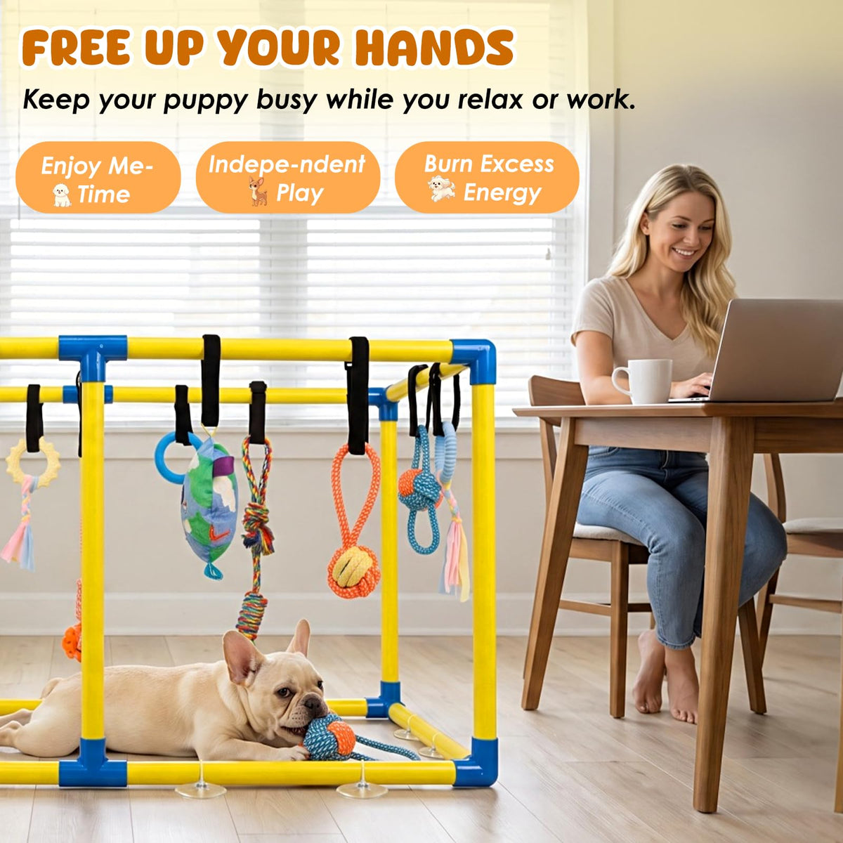 Puppy Play Gym with 14 Hanging Toys C383761