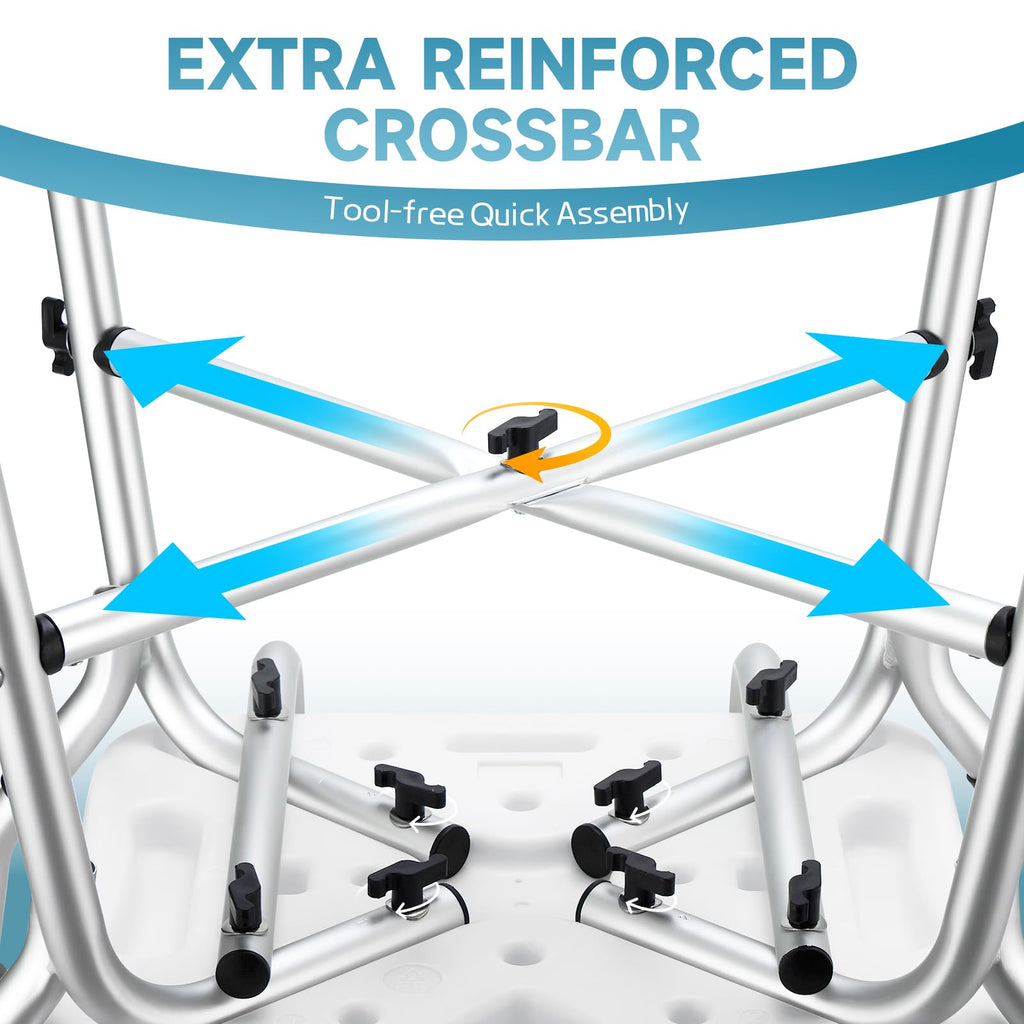 Adjustable Shower Chair with Arms and Back B365