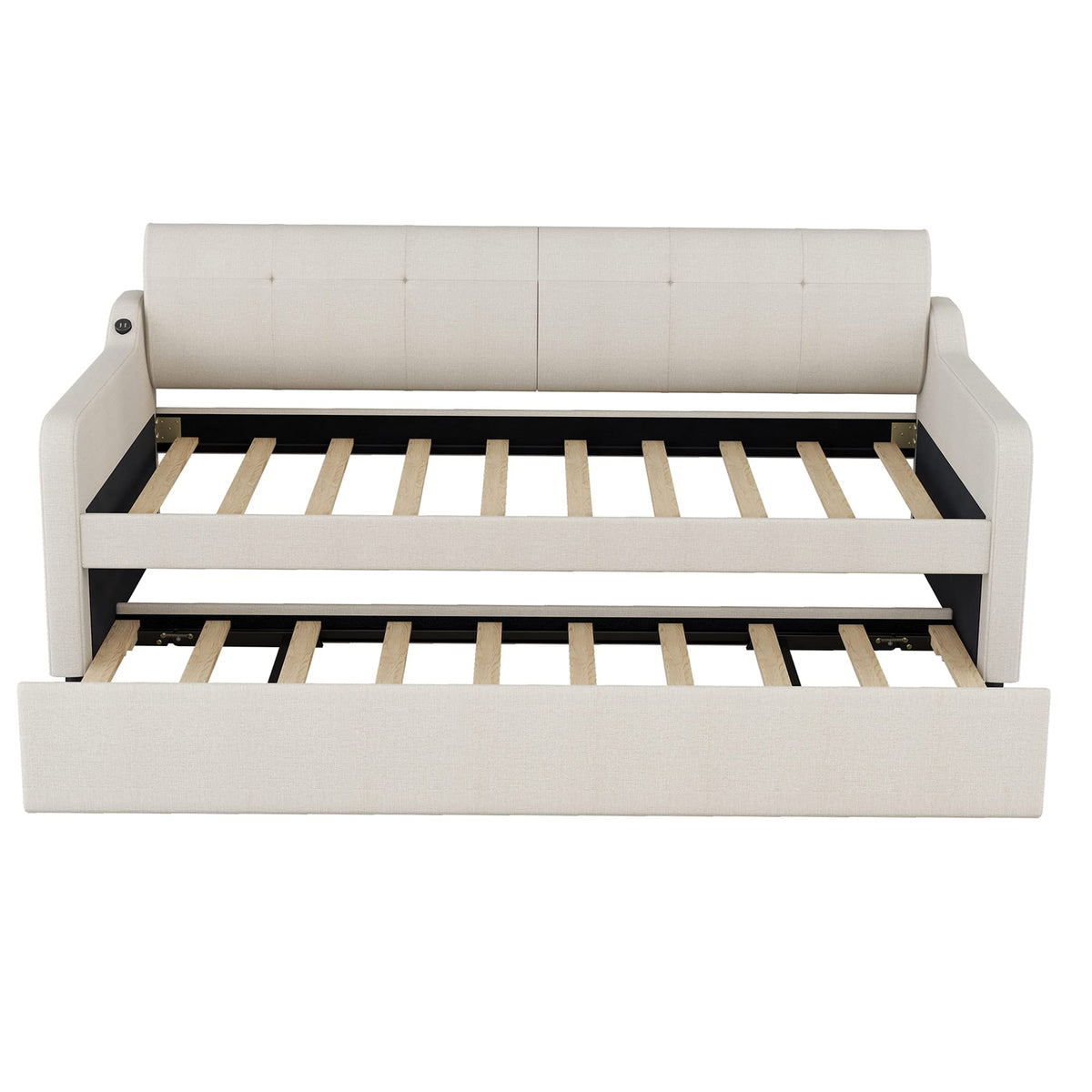 Twin Size Upholstered Daybed with Trundle Z93566