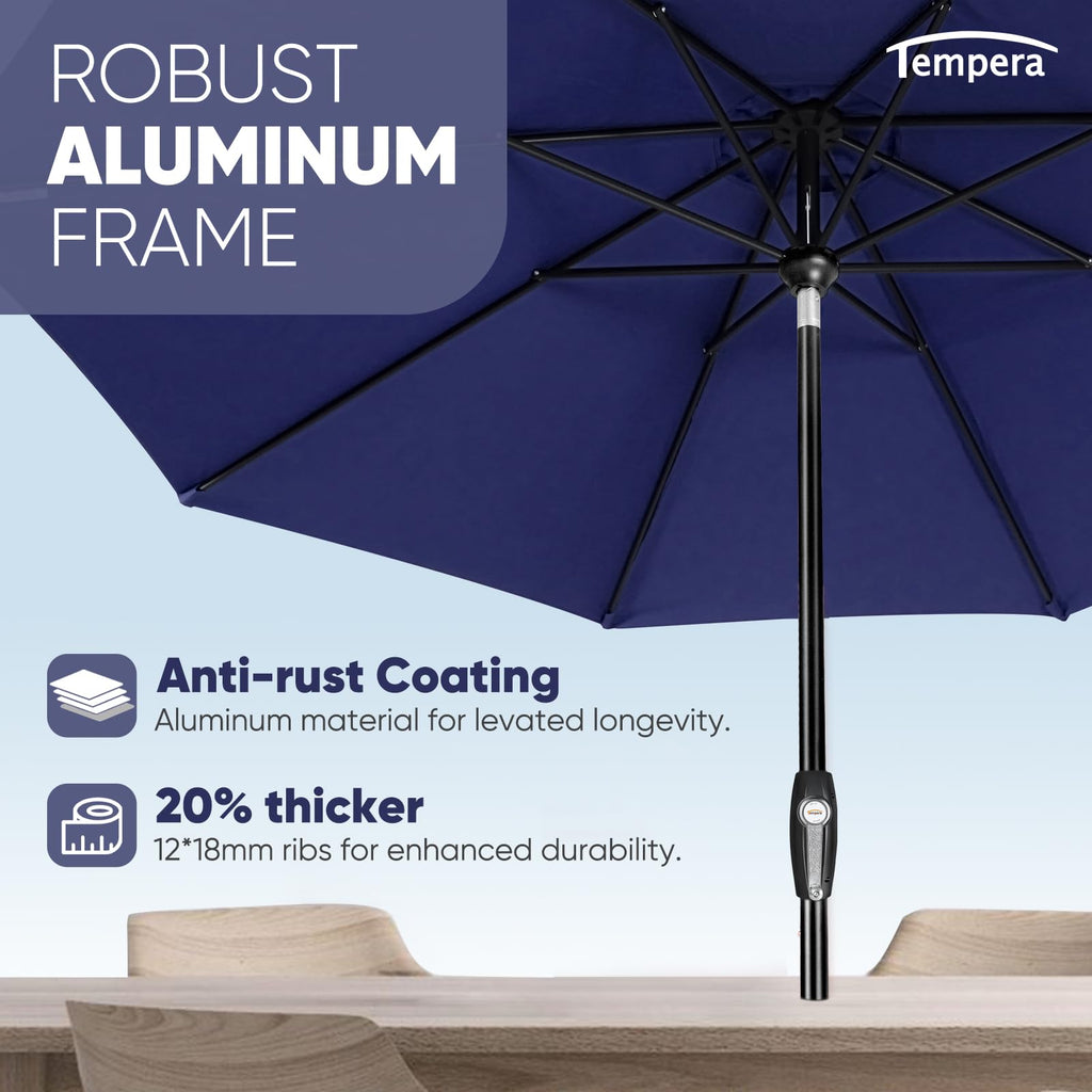Patio Market Outdoor Table Umbrella with Auto Tilt and Crank E90541