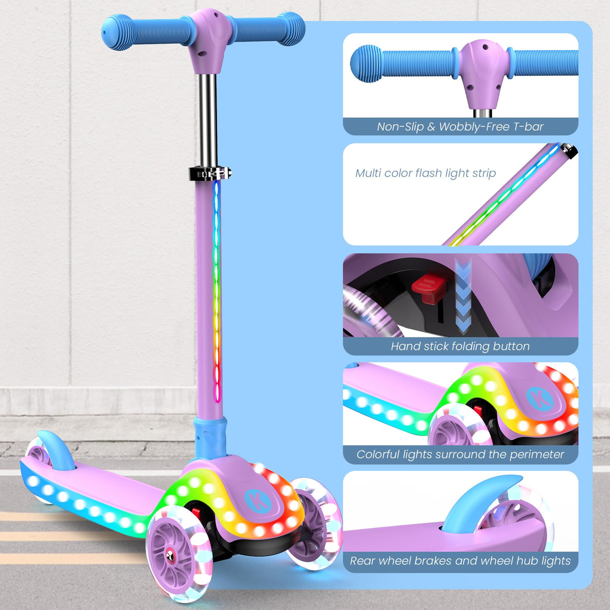 3 Wheel Foldable Kids Scooter Q38364
