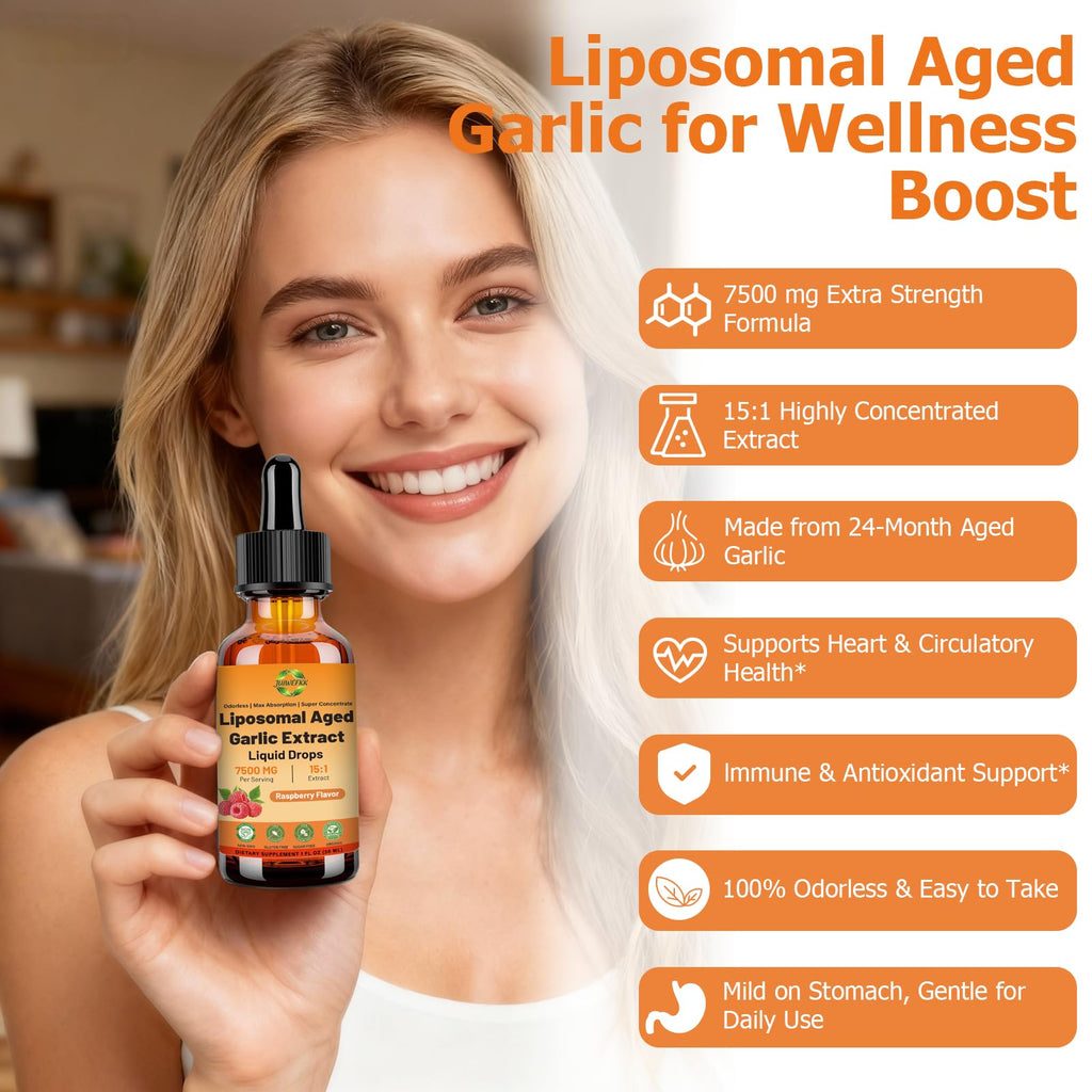 Odorless 500 mg Liposomal Aged Garlic Extract Liquid Drop A5896