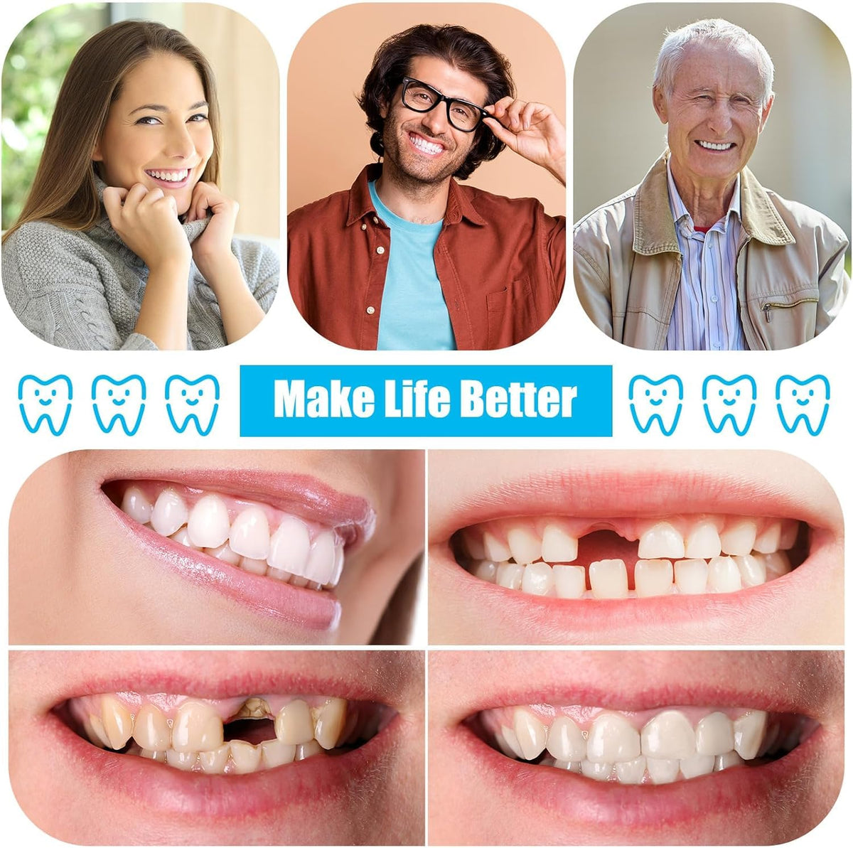 DIY Denture Making Kit with Tool Kit and Temporary Teeth M692236