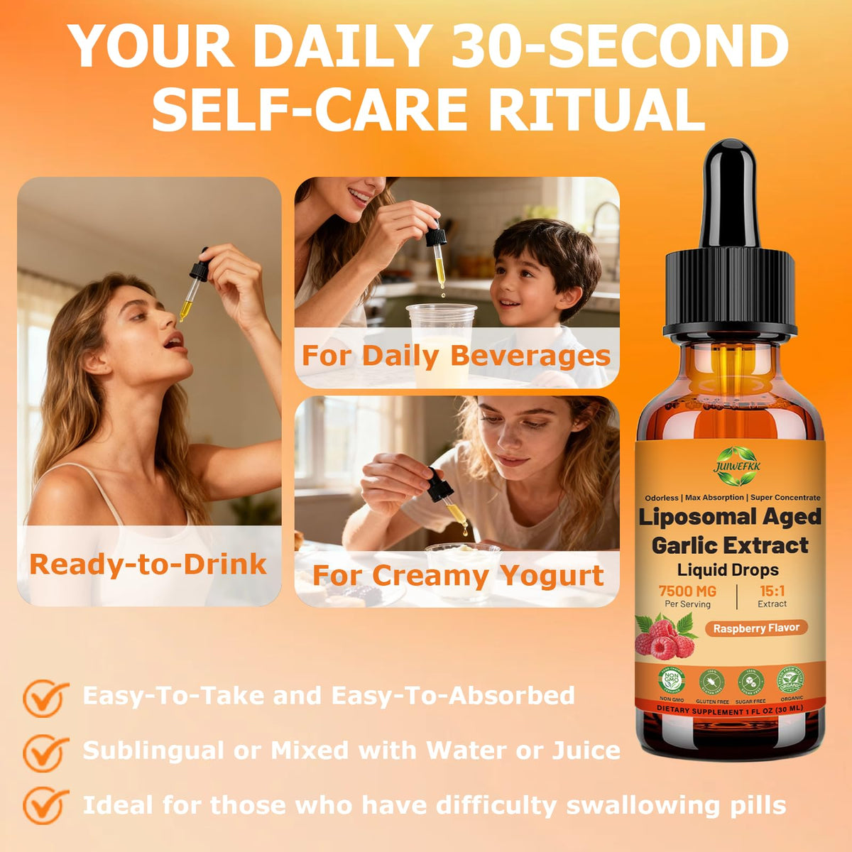 Odorless 500 mg Liposomal Aged Garlic Extract Liquid Drop A5896