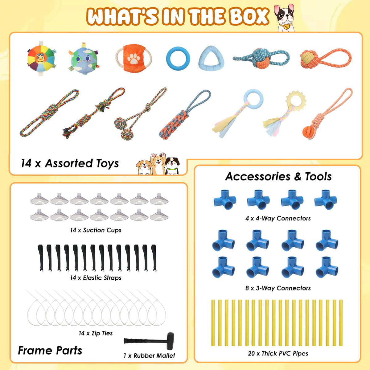Puppy Play Gym with 14 Hanging Toys C383761