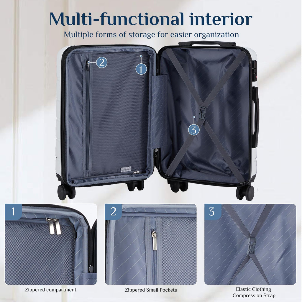 20 Inch Carry On Luggage with Spinner Wheels O538227