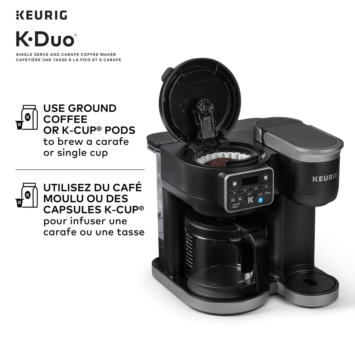 Black Single Serve K-Cup Pod & Carafe Coffee Maker U93259